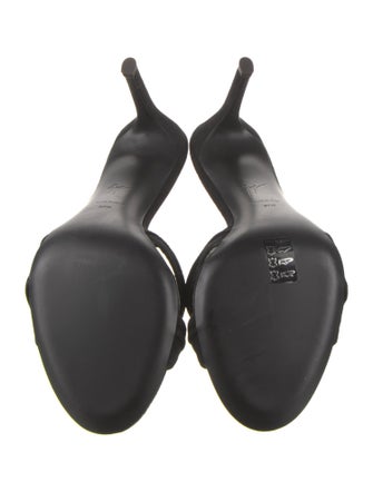 Giuseppe Zanotti Suede Crystal Embellishments Slides