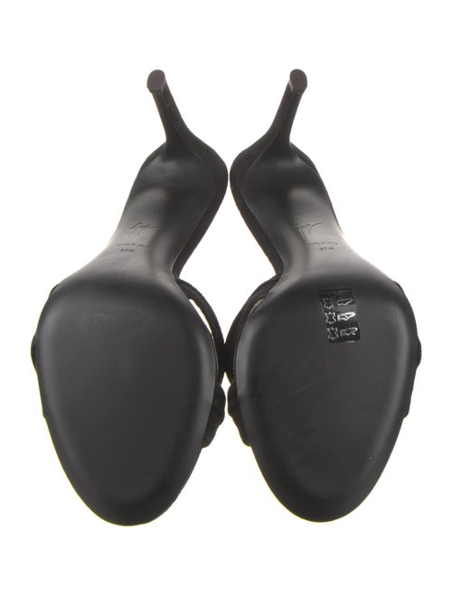 Giuseppe Zanotti Suede Crystal Embellishments Slides