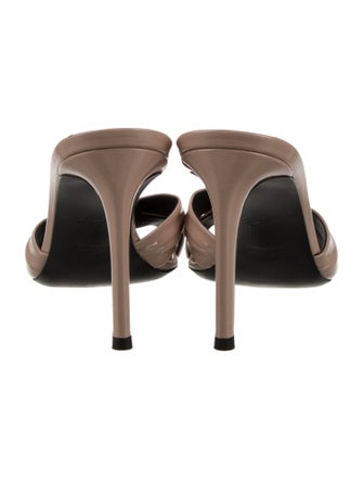 Giuseppe Zanotti Patent Leather Crystal Embellishments Slides