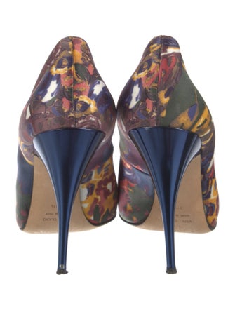Giuseppe Zanotti Satin Printed Pumps