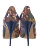 Giuseppe Zanotti Satin Printed Pumps
