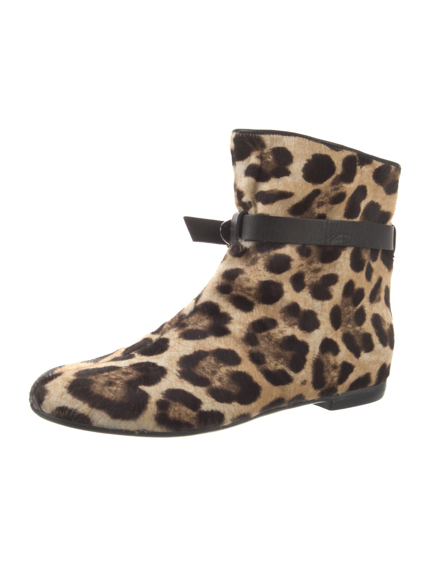 Giuseppe Zanotti Ponyhair Animal Print Lace-Up Boots