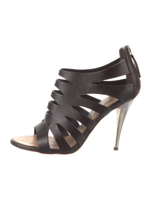 Giuseppe Zanotti Leather Cutout Accent Gladiator Sandals