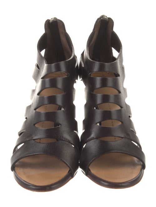 Giuseppe Zanotti Leather Cutout Accent Gladiator Sandals