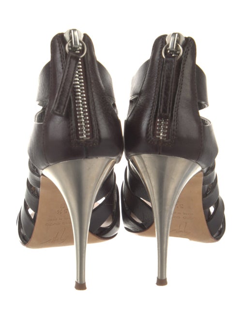 Giuseppe Zanotti Leather Cutout Accent Gladiator Sandals