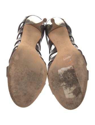 Giuseppe Zanotti Leather Cutout Accent Gladiator Sandals