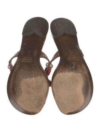 Giuseppe Zanotti Leather Crystal Embellishments Slides