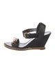 Giuseppe Zanotti Leather Chain-Link Accents Slingback Sandals
