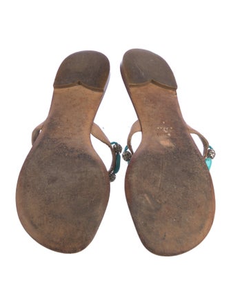 Giuseppe Zanotti Leather Crystal Embellishments Slides