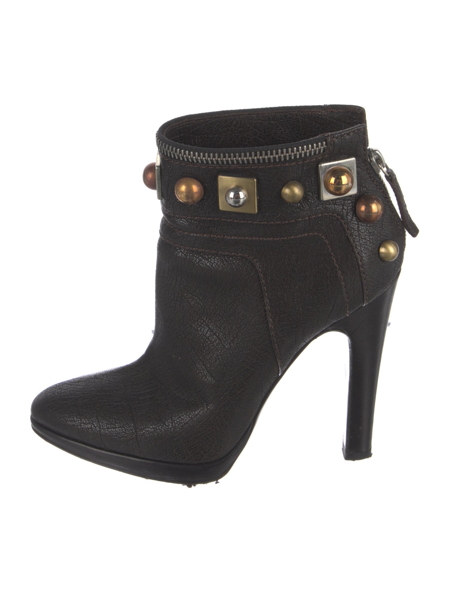 Giuseppe Zanotti Leather Studded Accents Boots