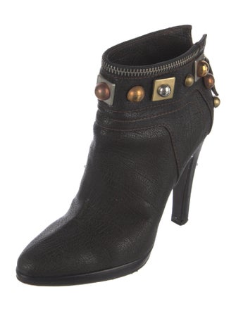 Giuseppe Zanotti Leather Studded Accents Boots