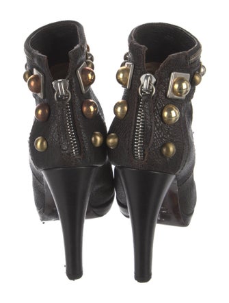 Giuseppe Zanotti Leather Studded Accents Boots