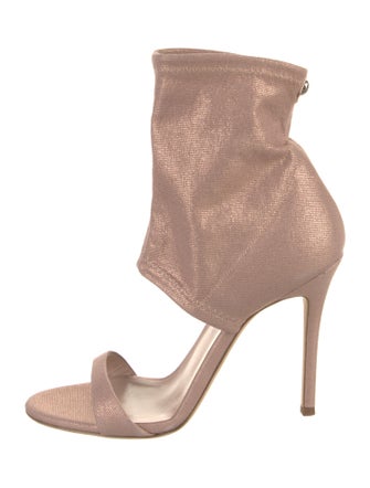 Giuseppe Zanotti Canvas Glitter Accents Gladiator Sandals