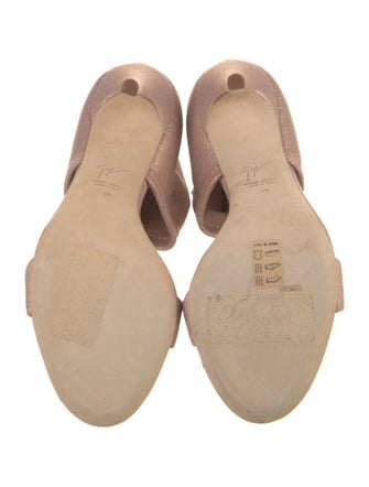 Giuseppe Zanotti Canvas Glitter Accents Gladiator Sandals