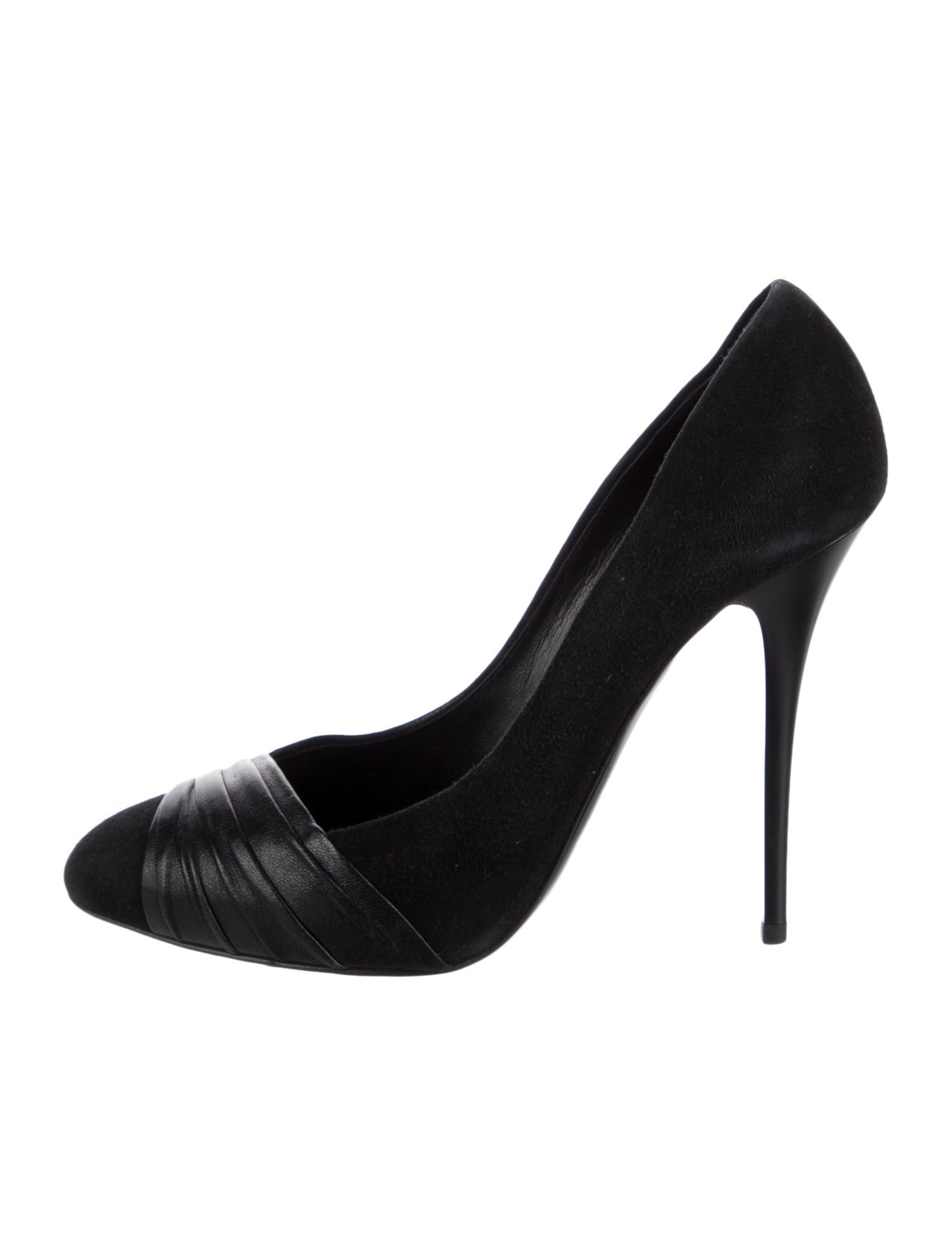 Giuseppe Zanotti Suede Leather Trim Embellishment Pumps