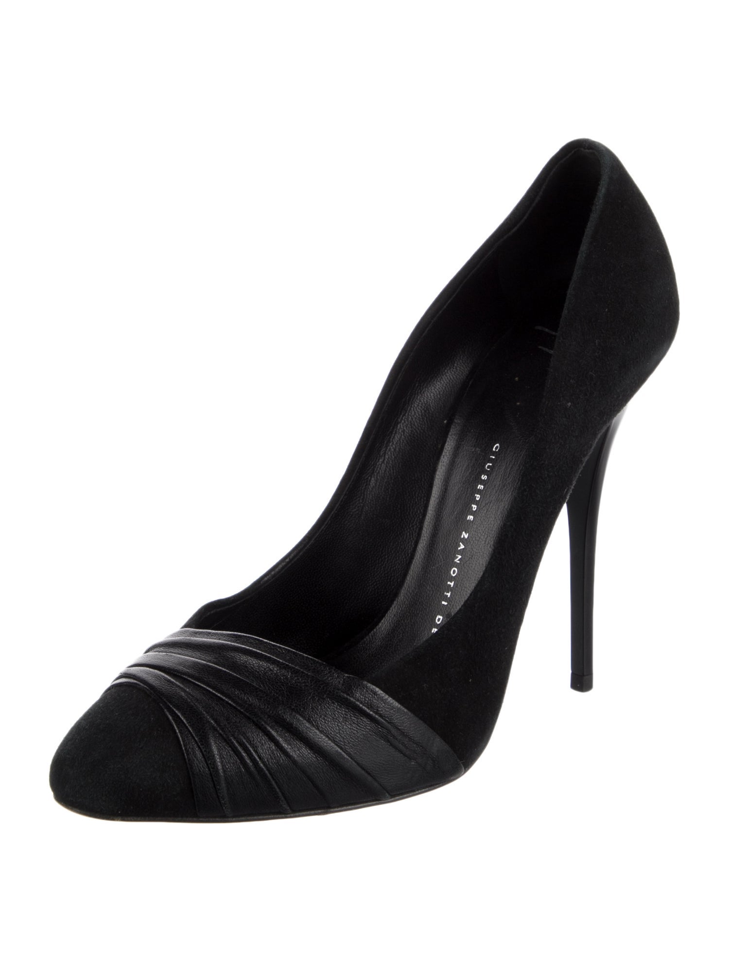 Giuseppe Zanotti Suede Leather Trim Embellishment Pumps
