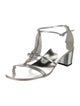 Giuseppe Zanotti Leather Crystal Embellishments T-Strap Sandals