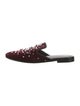 Giuseppe Zanotti Velvet Crystal Embellishments Mules