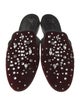 Giuseppe Zanotti Velvet Crystal Embellishments Mules