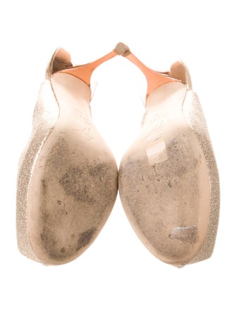 Giuseppe Zanotti Glitter Glitter Accents Slingback Pumps