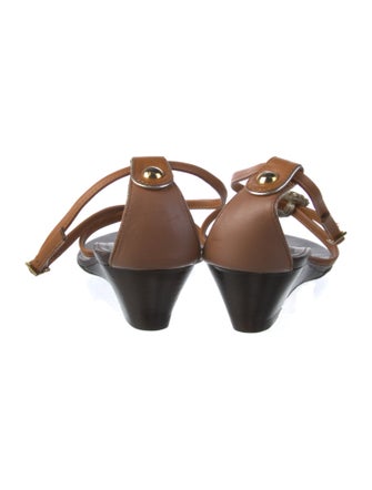 Giuseppe Zanotti Leather Crystal Embellishments T-Strap Sandals