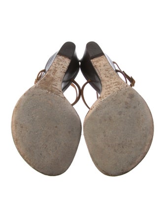 Giuseppe Zanotti Leather Crystal Embellishments T-Strap Sandals