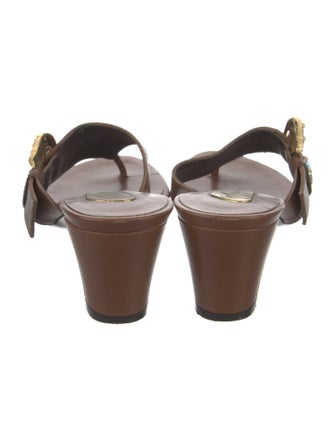 Giuseppe Zanotti Leather Crystal Embellishments Slides