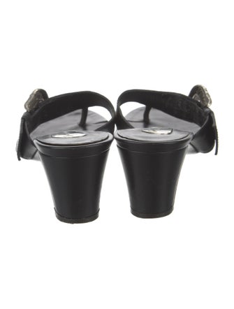 Giuseppe Zanotti Leather Crystal Embellishments Slides