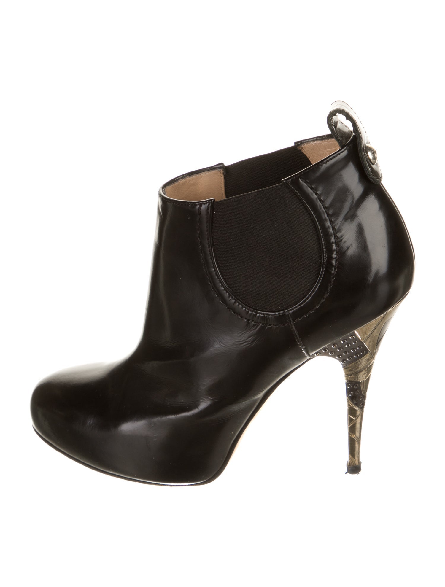 Giuseppe Zanotti Leather Colorblock Pattern Chelsea Boots