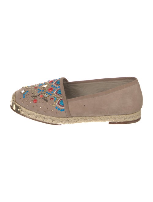 Giuseppe Zanotti Suede Floral Print Espadrilles