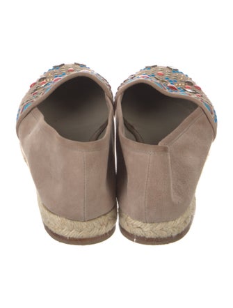 Giuseppe Zanotti Suede Floral Print Espadrilles