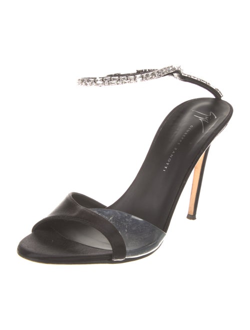 Giuseppe Zanotti Satin Crystal Embellishments Slides