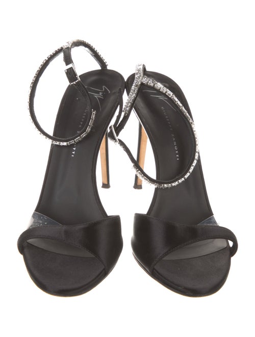 Giuseppe Zanotti Satin Crystal Embellishments Slides