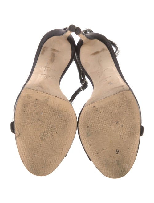 Giuseppe Zanotti Satin Crystal Embellishments Slides