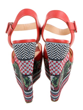 Giuseppe Zanotti Leather Printed Slingback Sandals