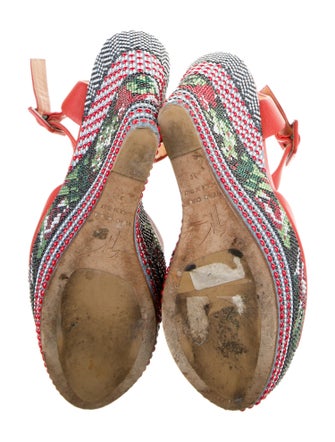 Giuseppe Zanotti Leather Printed Slingback Sandals