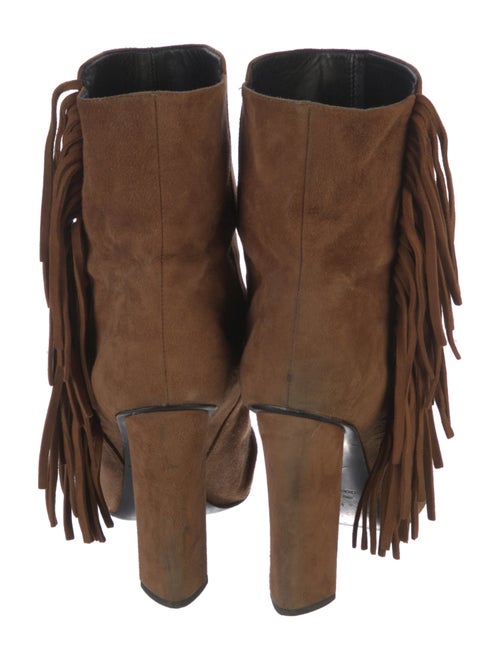 Giuseppe Zanotti Suede Fringe Trim Accent Boots