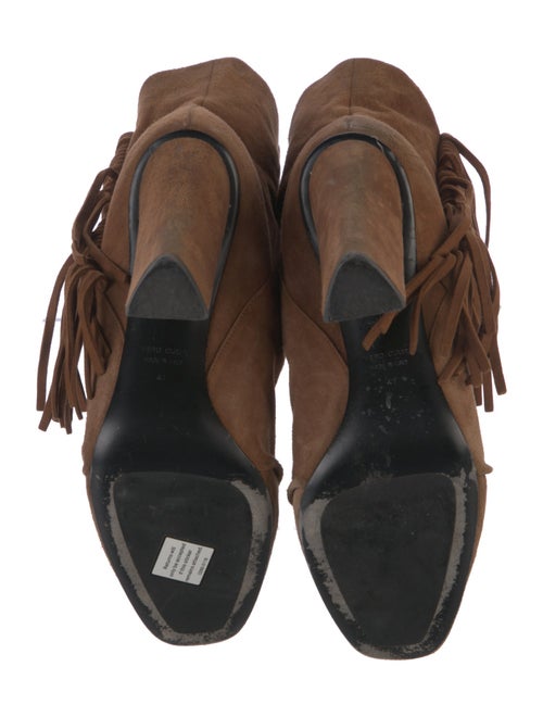 Giuseppe Zanotti Suede Fringe Trim Accent Boots