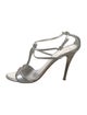 Giuseppe Zanotti Leather Crystal Embellishments T-Strap Sandals