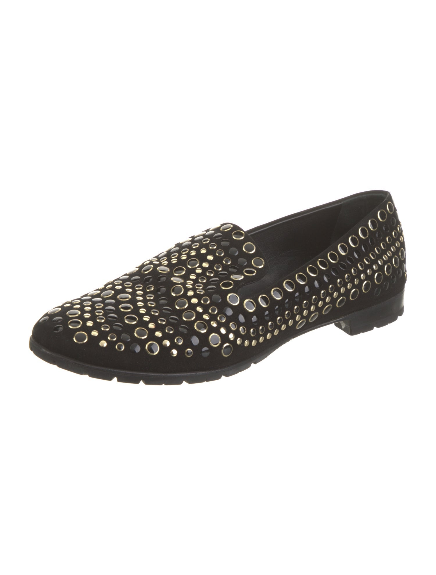 Giuseppe Zanotti Suede Studded Accents Loafers