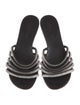 Giuseppe Zanotti Leather Crystal Embellishments Slides