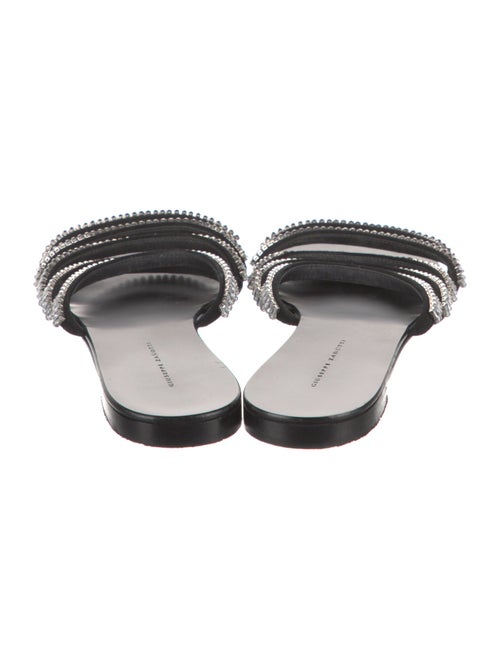 Giuseppe Zanotti Leather Crystal Embellishments Slides