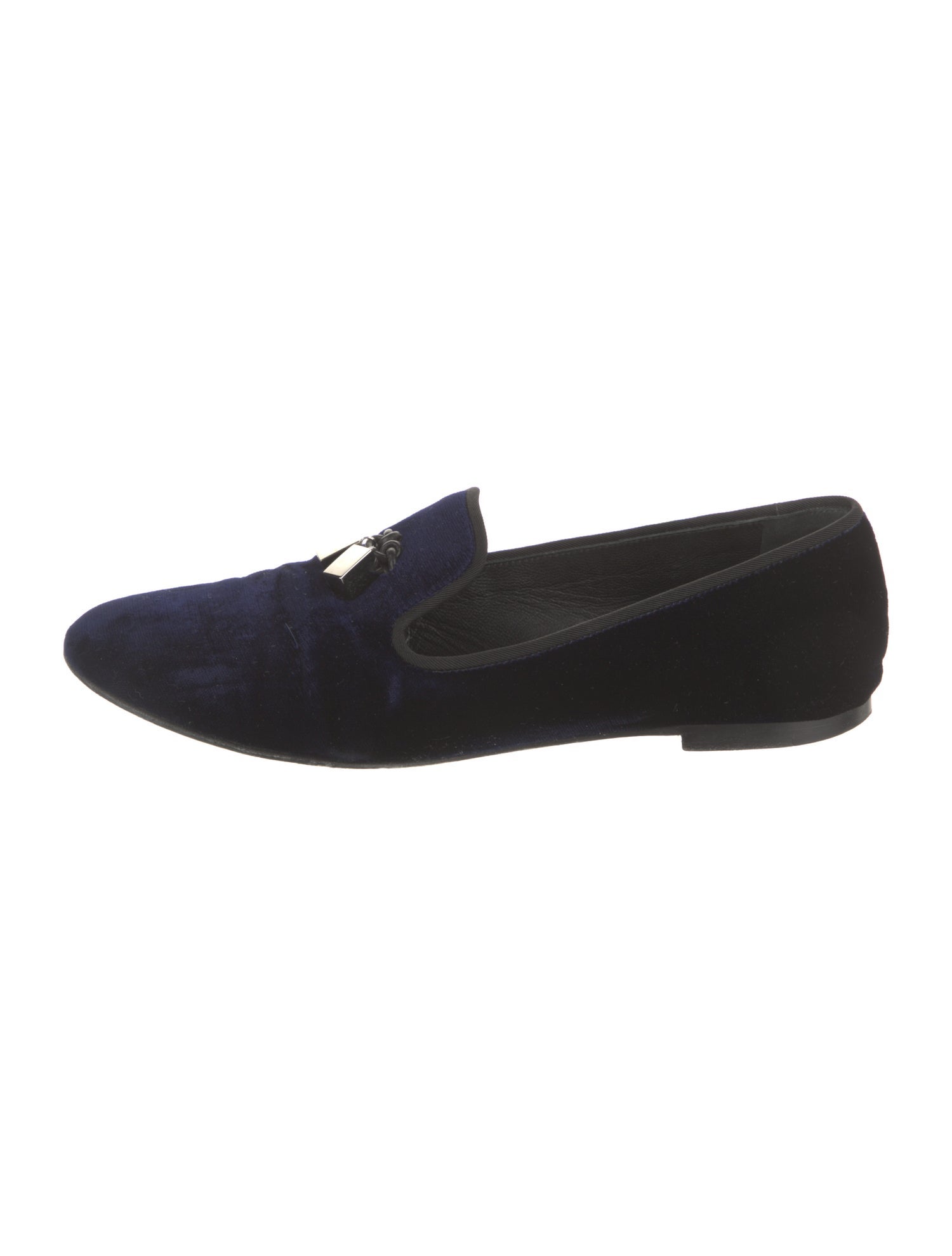 Giuseppe Zanotti Velvet Tassel Accents Loafers