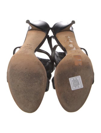 Giuseppe Zanotti Leather Printed T-Strap Sandals