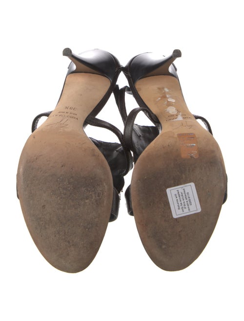 Giuseppe Zanotti Leather Printed T-Strap Sandals