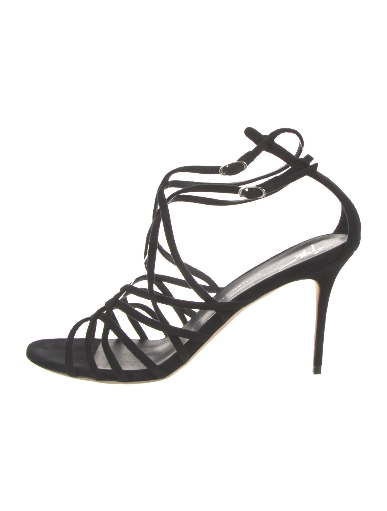 Giuseppe Zanotti Suede Lasercut Accents Sandals