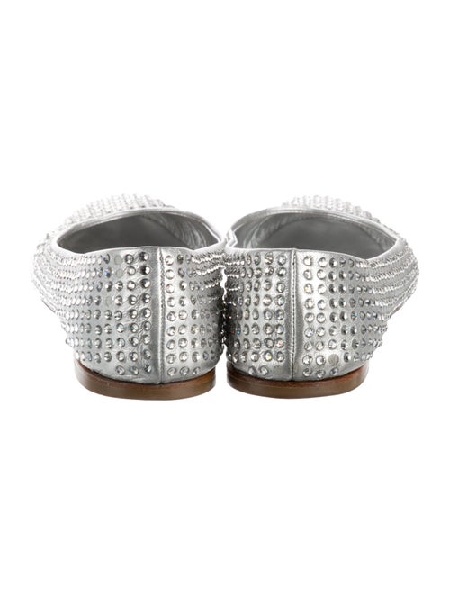 Giuseppe Zanotti Leather Crystal Embellishments Flats