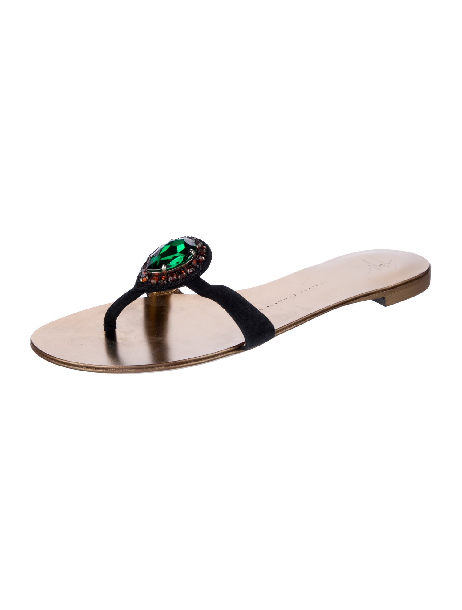 Giuseppe Zanotti Leather Floral Print Slides