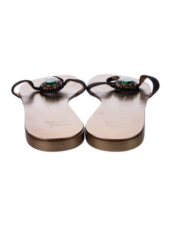 Giuseppe Zanotti Leather Floral Print Slides