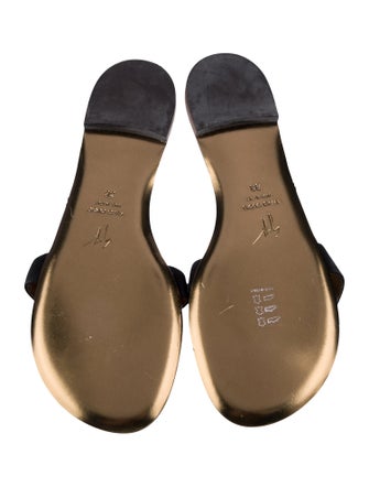 Giuseppe Zanotti Leather Floral Print Slides